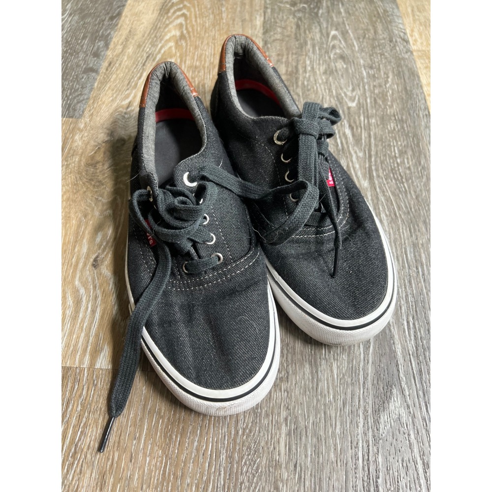 Levis Sneakers Mens 7 Black Good Denim Low Top Lace Up 51764841A-MENS